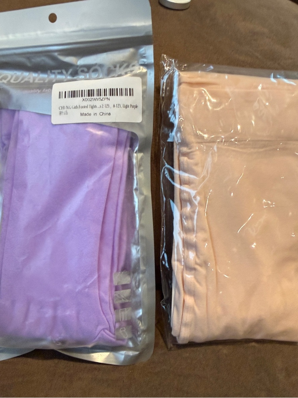 Light Purple and Pale Ballet Pink Seamed tights (2-Pack)